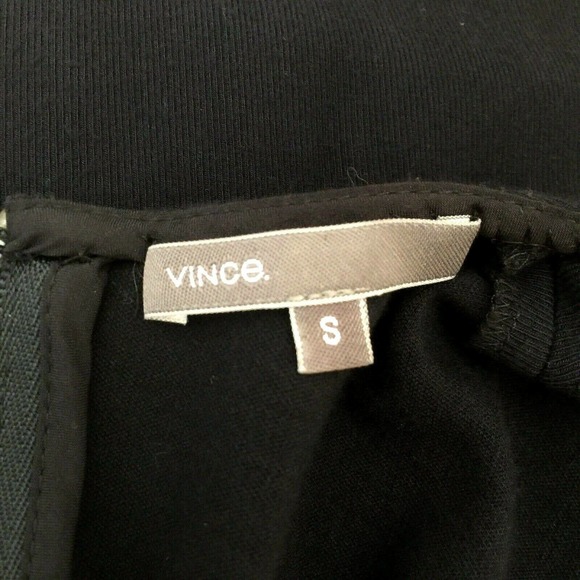 Vince Ribbed Pencil Dress Navy Fitted Sleeveless Knit Crew Neck Sheath S… - Picture 4 of 8